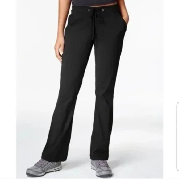 Columbia Pants Omni Shield Convertible Tab Hiking Pants Stretch Size 12 Black - Picture 1 of 7